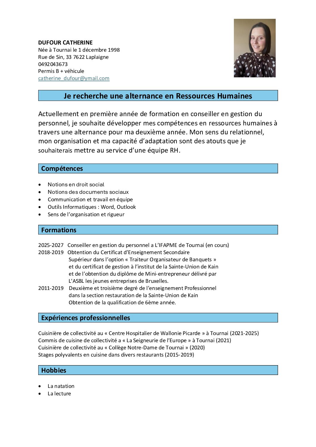 Je recherche une alternance en Ressources Humaines
